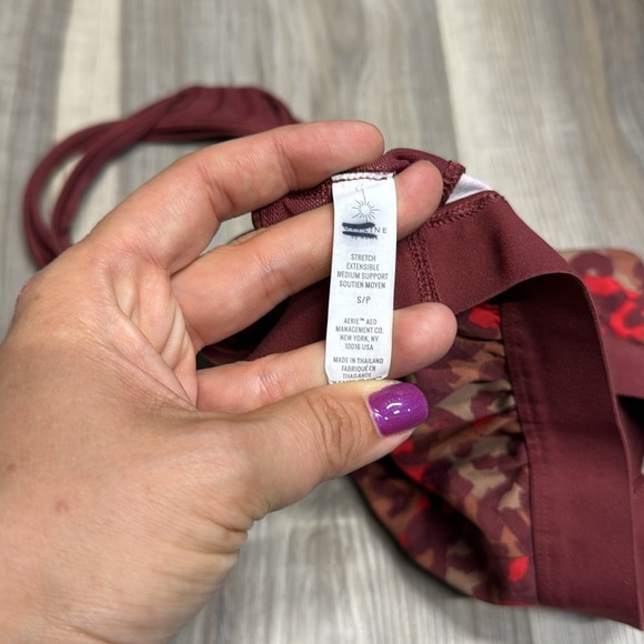 Aerie Stylish Women's Red and Brown Sports Bra size small - Picture 7 of 7